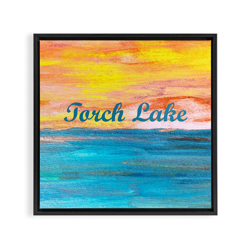 Torch Lake Sunset Dream II Framed Canvas Print Gallery Image 3