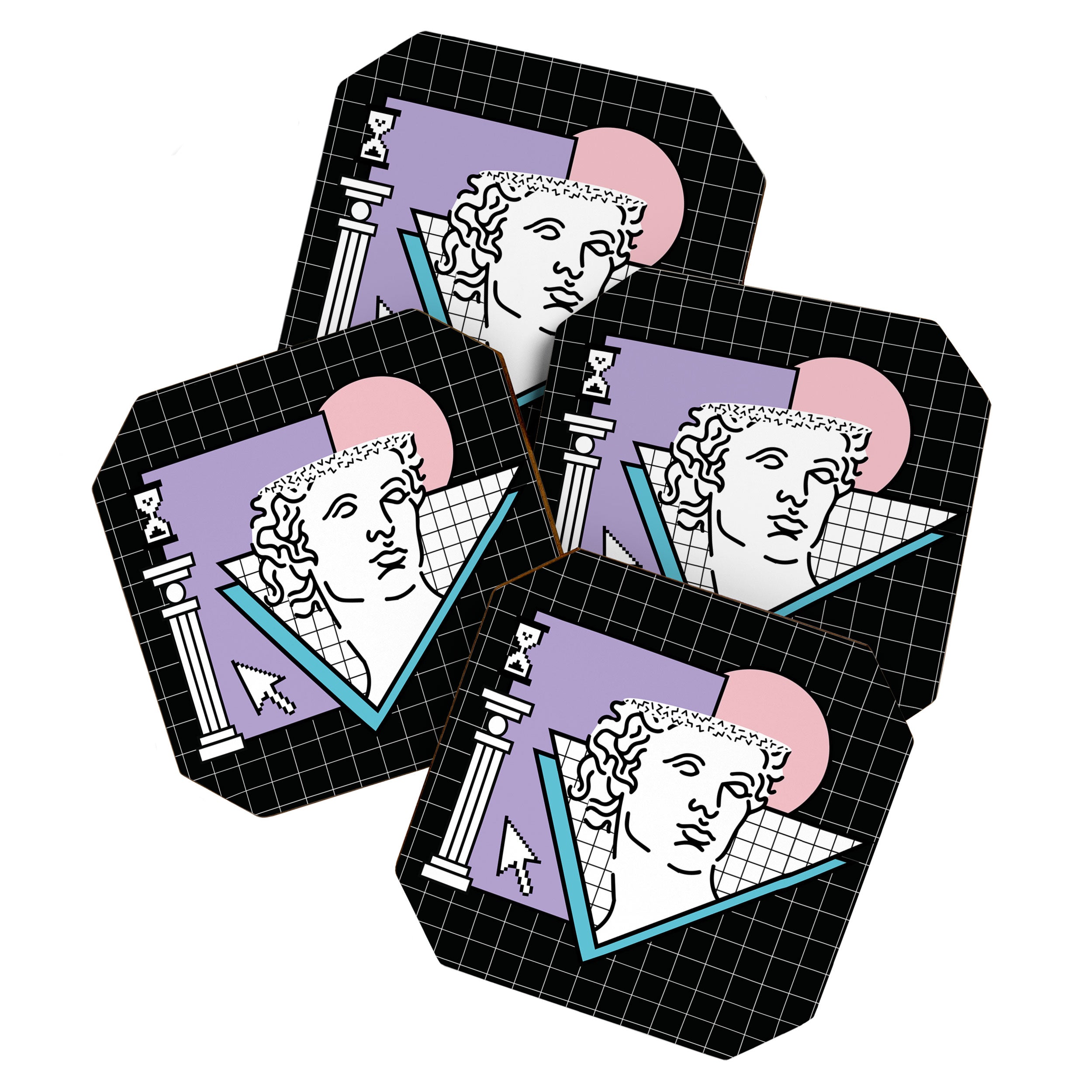 Apollo Vaporwave / greek god Coaster Gallery Image 1