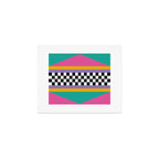 Checkered pattern grid / Vintage 80s / Retro 90s Art Print Gallery Image 1