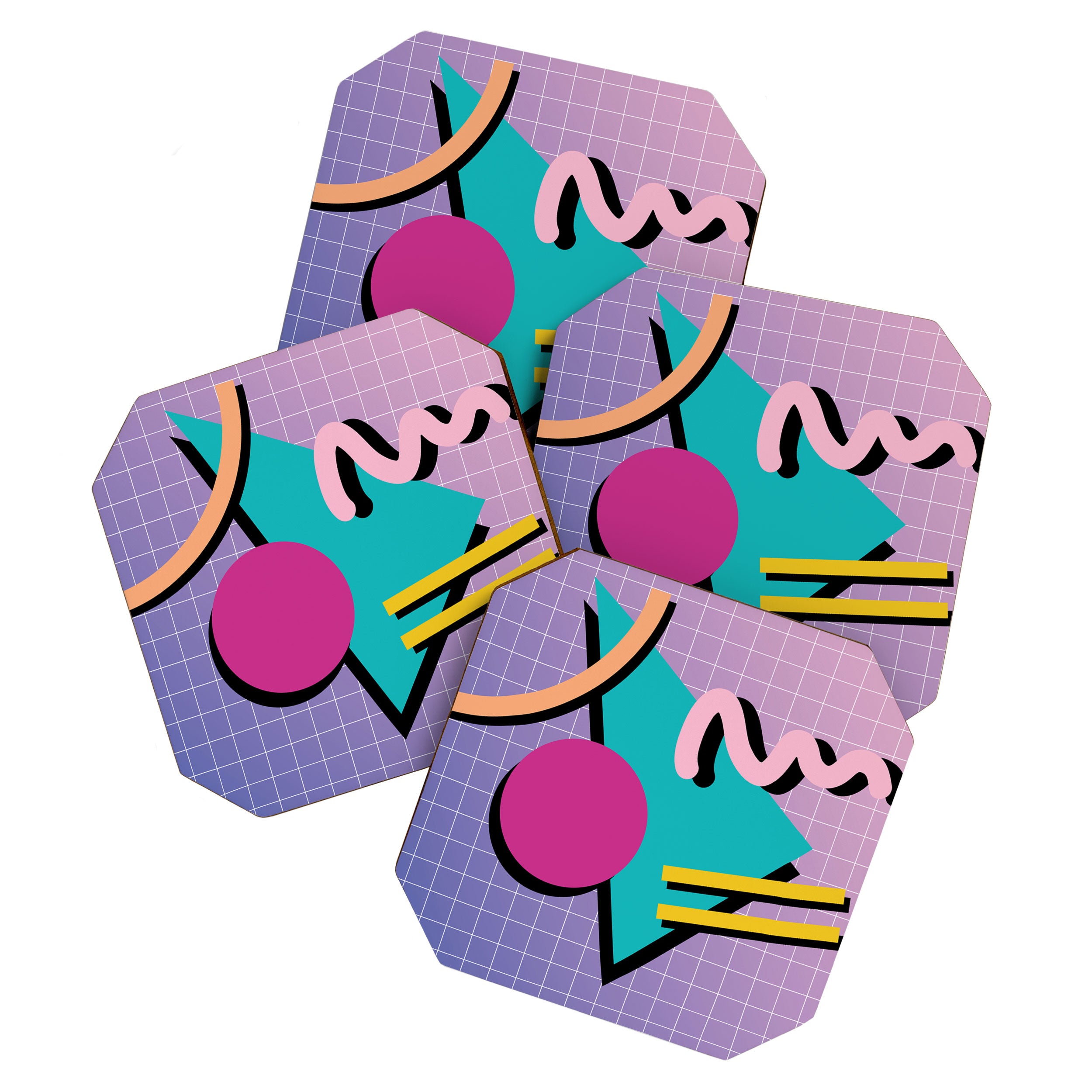 Memphis Pattern 10 - 90s - Retro Coaster Gallery Image 1