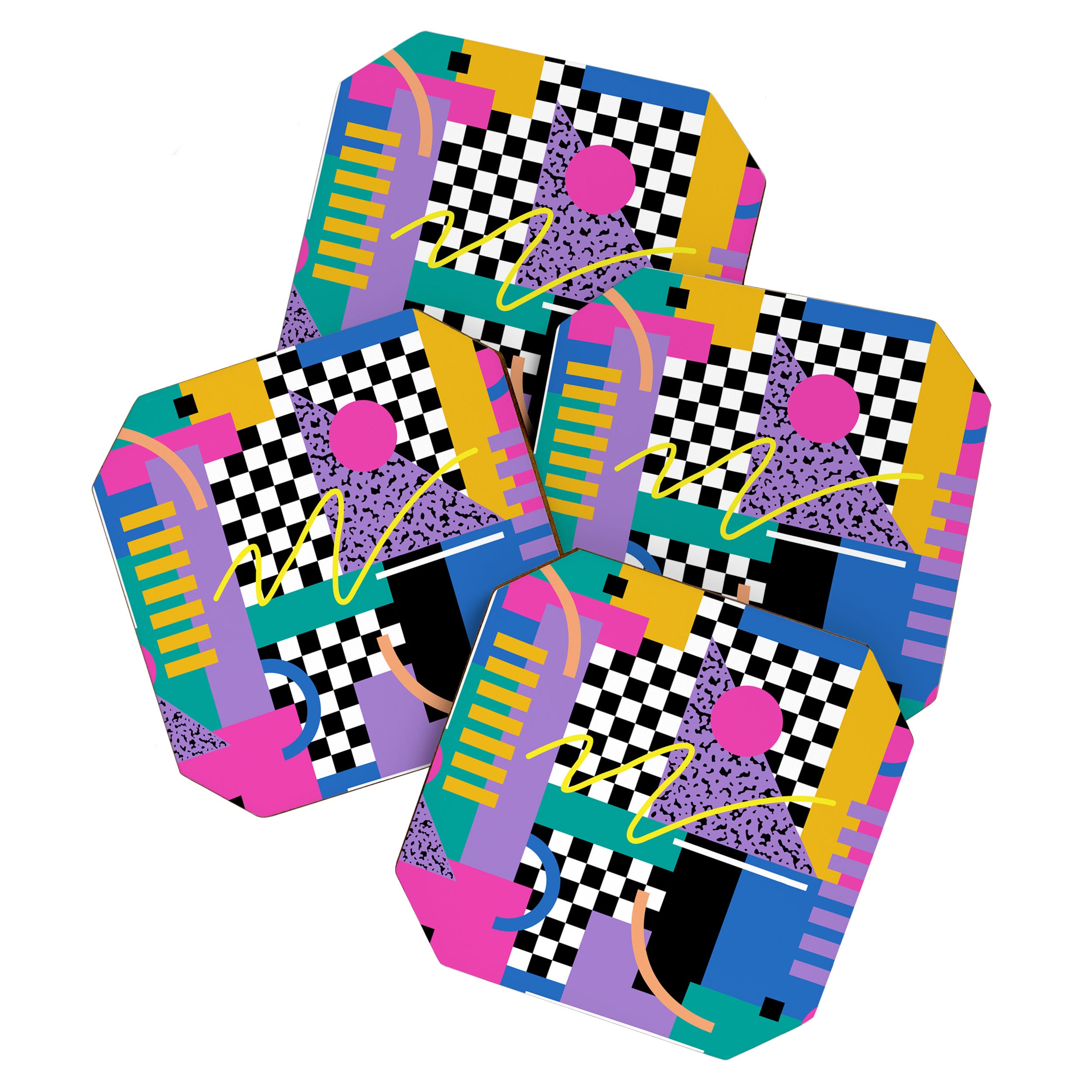 Memphis pattern 101 - 80s / 90s Retro Coaster Gallery Image 1