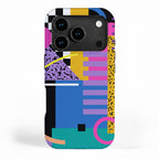 Memphis pattern 101 - 80s / 90s Retro iPhone Case Gallery Image 1