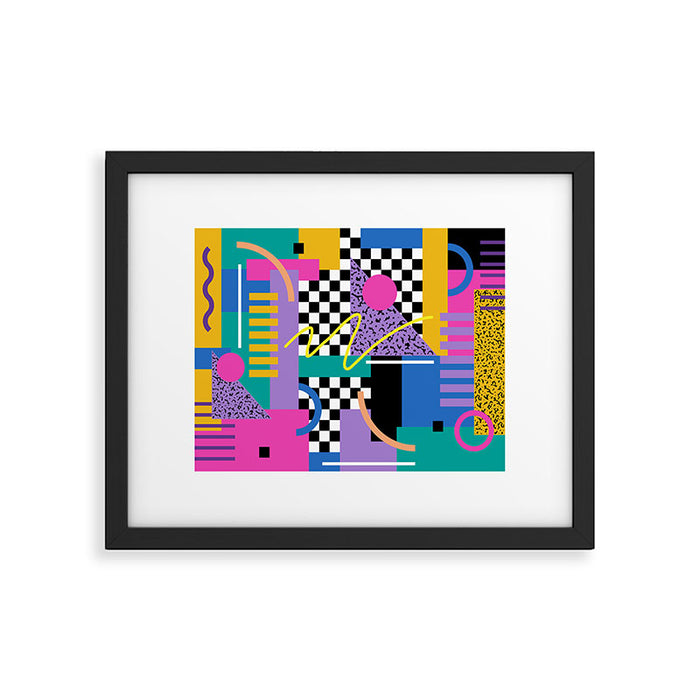 Memphis pattern 101 - 80s / 90s Retro Framed Art Print Gallery Image 1