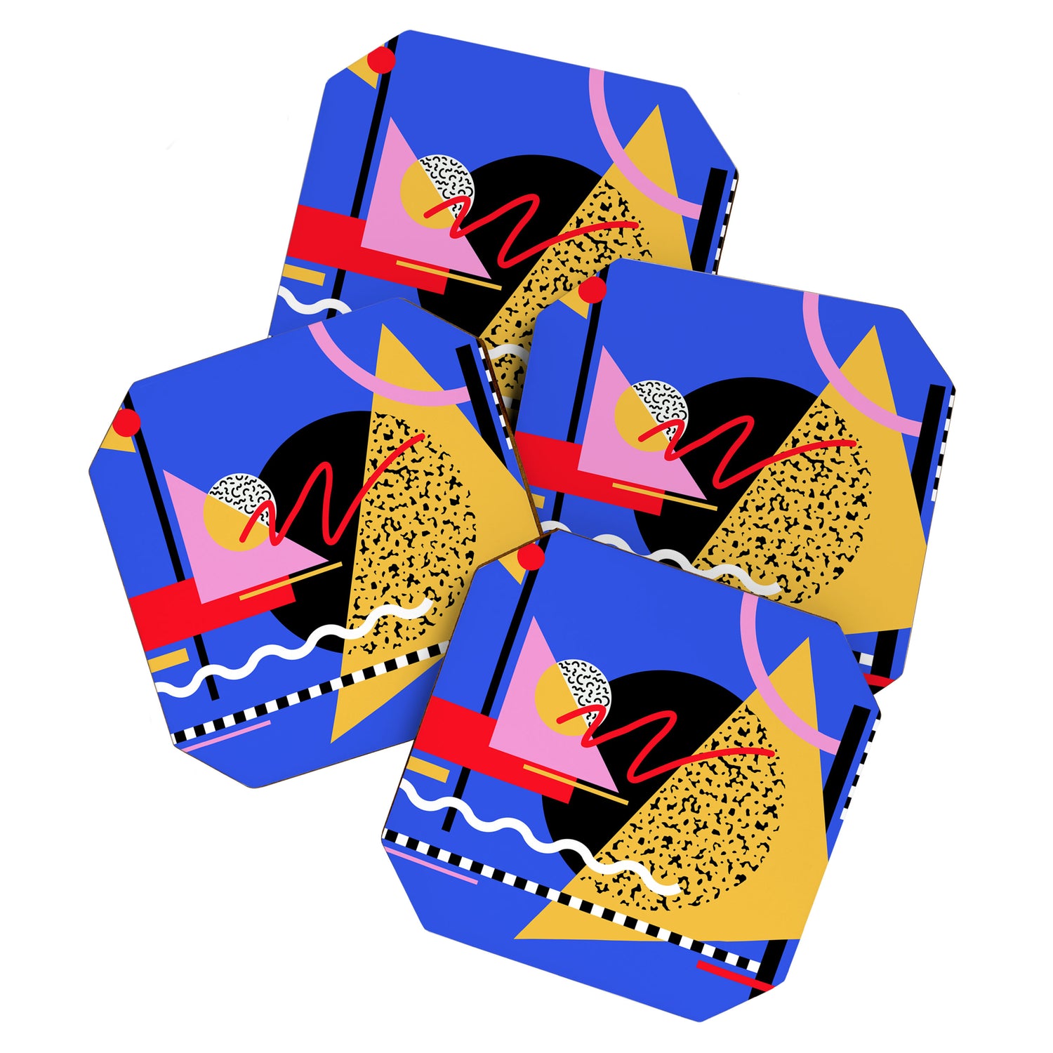 Memphis pattern 106 - 80s / 90s Retro Coaster Gallery Image 1