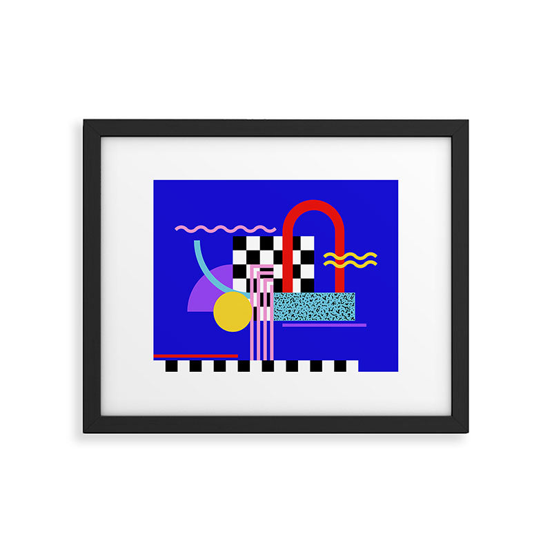 Memphis pattern 109 - 80s / 90s Retro Framed Art Print Gallery Image 5