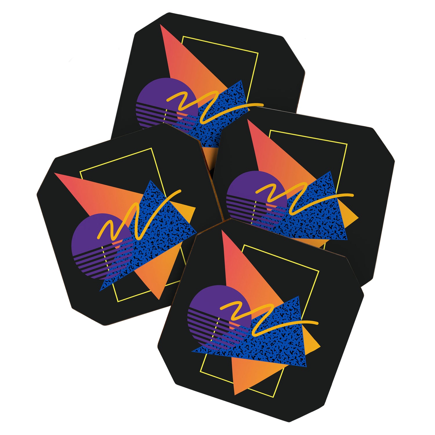 Memphis pattern 113 - 80s / 90s Retro Coaster Gallery Image 1