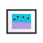Memphis pattern 114 - 80s / 90s Retro Framed Art Print Gallery Image 5