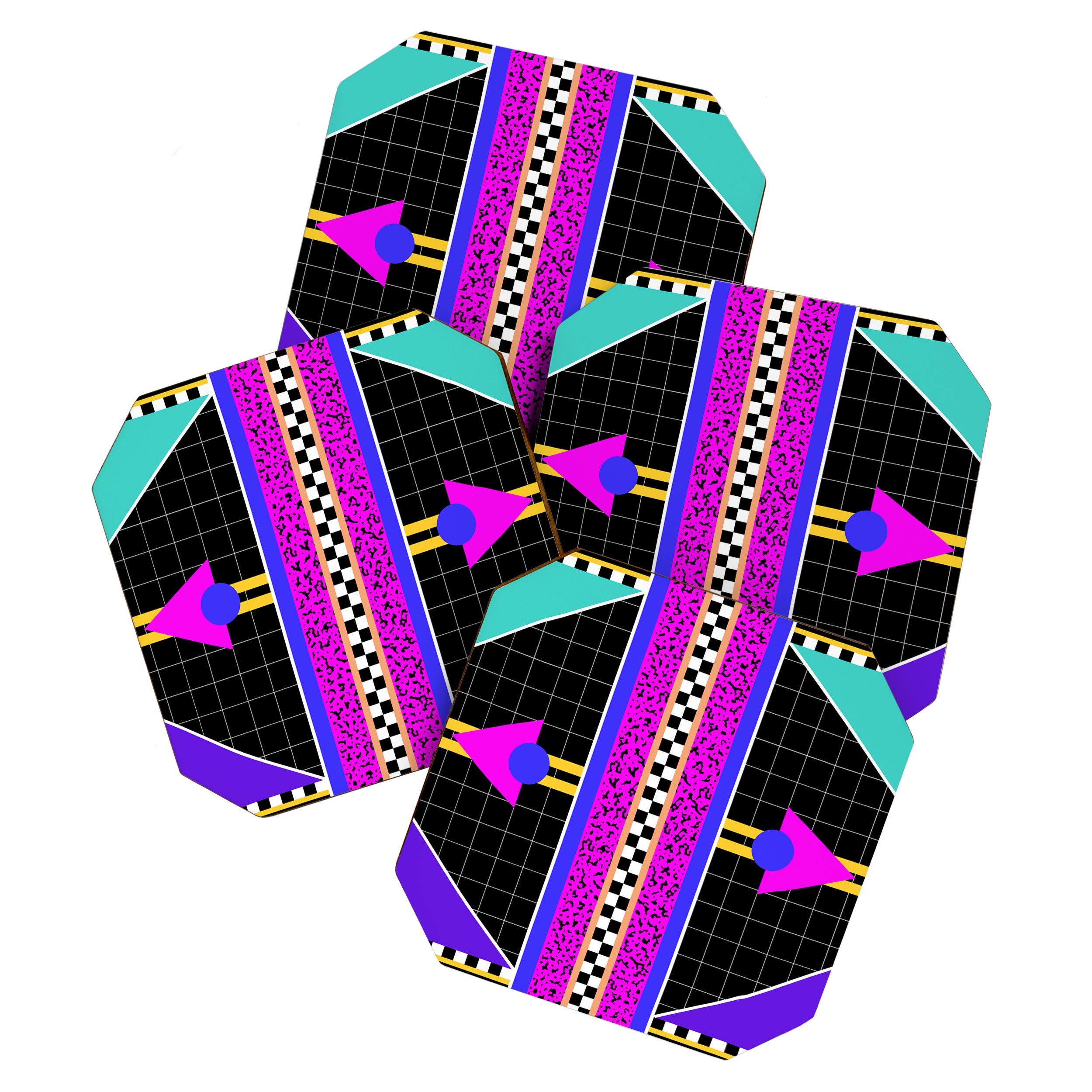 Memphis pattern 117 - 80s / 90s Retro Coaster Gallery Image 1