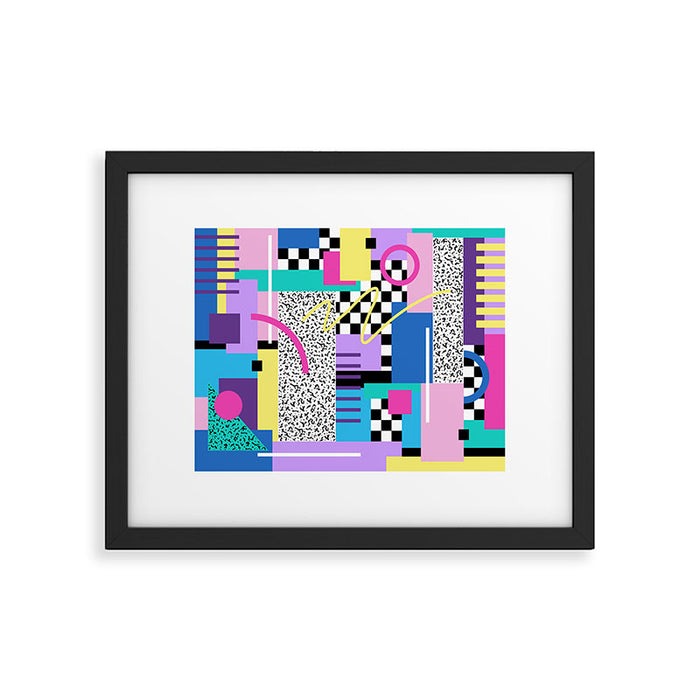 Memphis pattern 118 - 80s / 90s Retro Framed Art Print Gallery Image 1