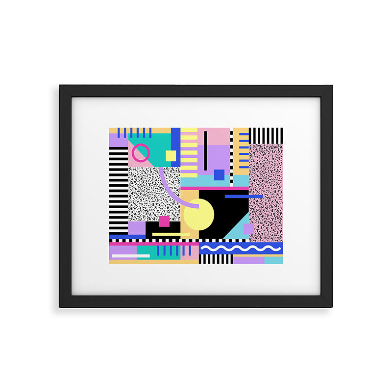 Memphis pattern 119 - 80s / 90s Retro Framed Art Print Gallery Image 5