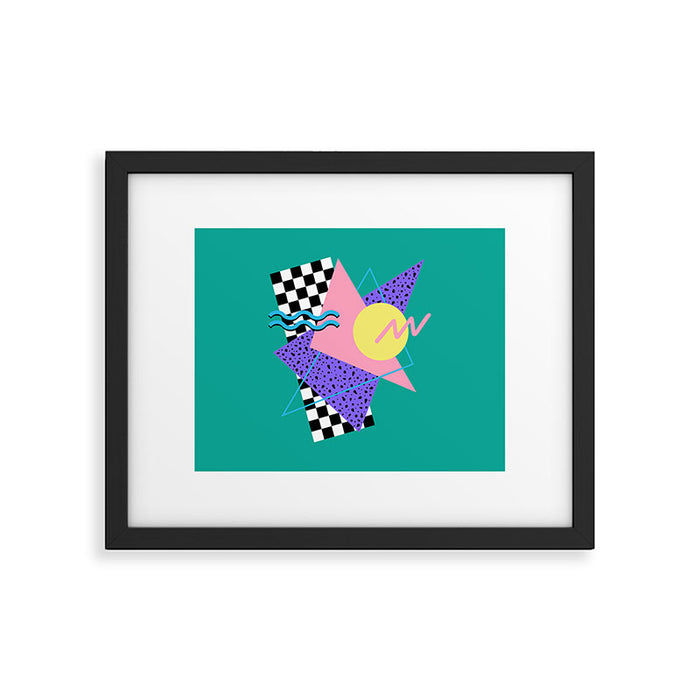 Memphis pattern 120 - 80s / 90s Retro Framed Art Print Gallery Image 1