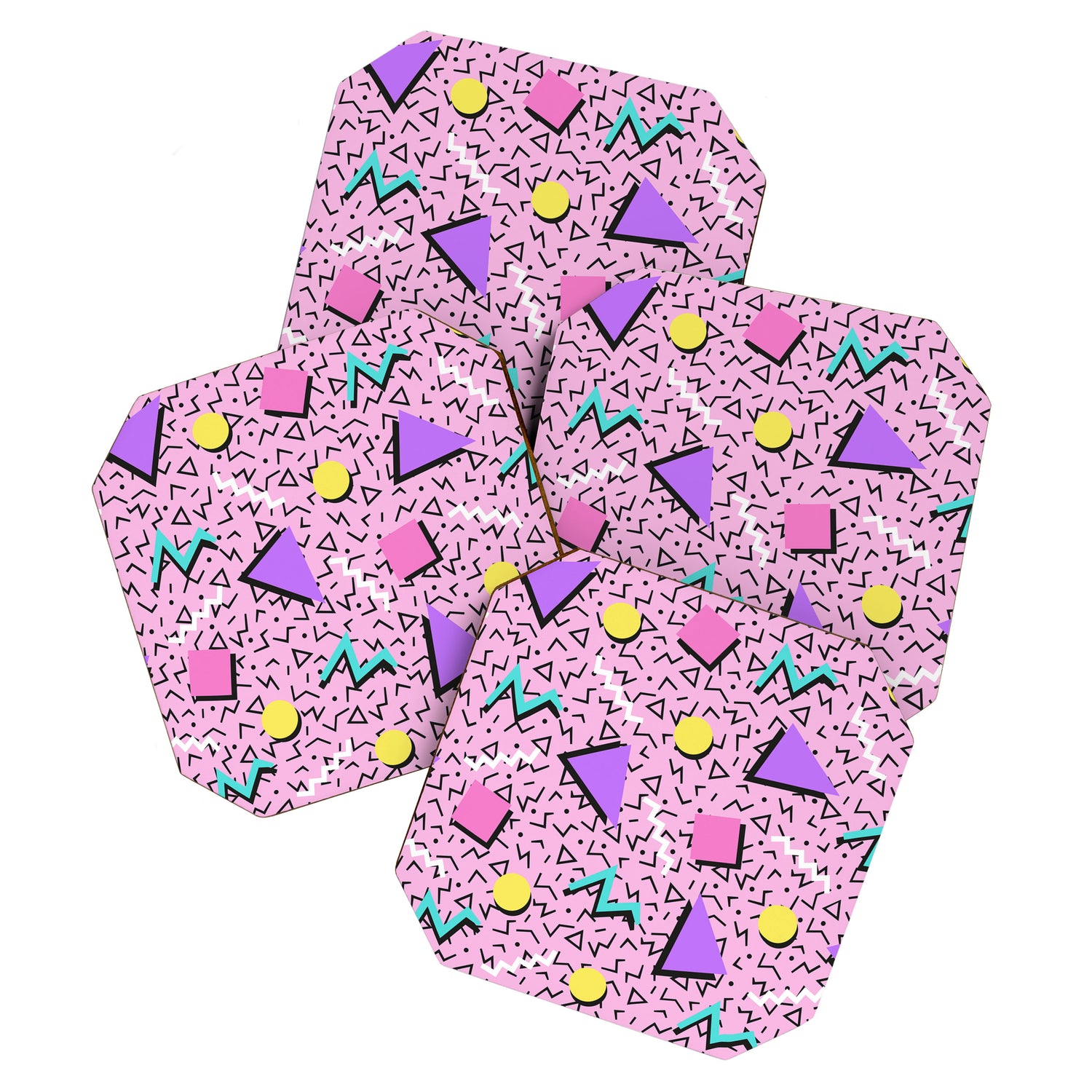 Memphis pattern 123 - 80s / 90s Retro Coaster Gallery Image 1