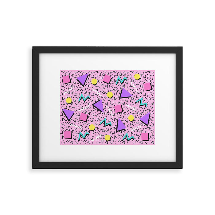 Memphis pattern 123 - 80s / 90s Retro Framed Art Print Gallery Image 1