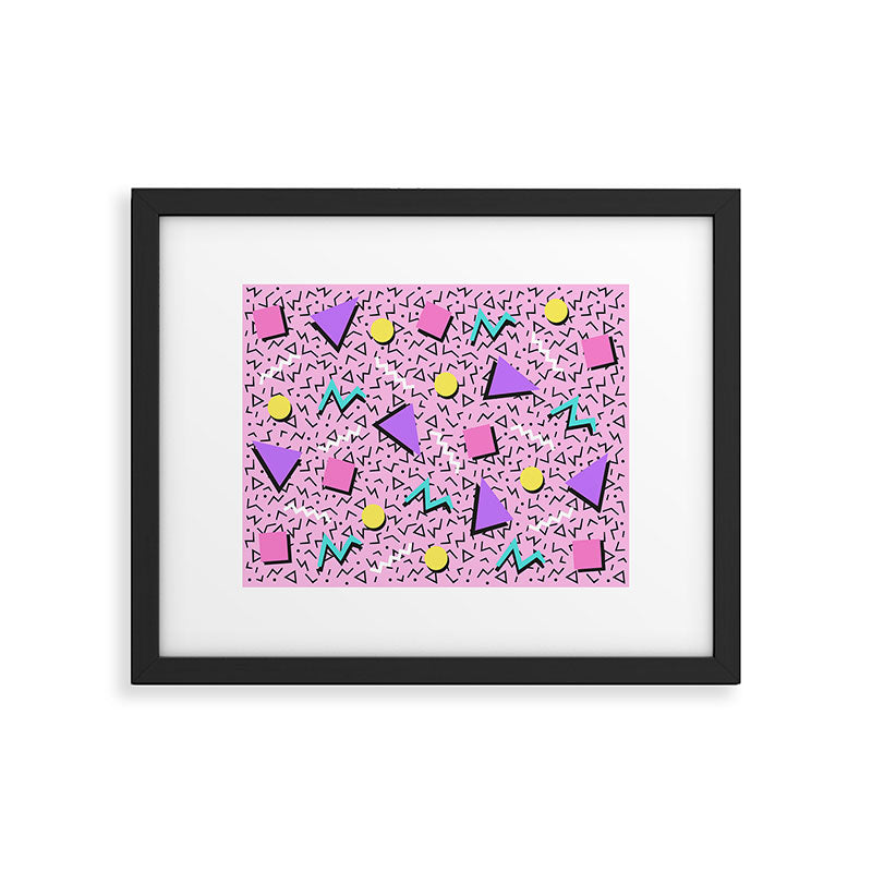 Memphis pattern 123 - 80s / 90s Retro Framed Art Print Gallery Image 5