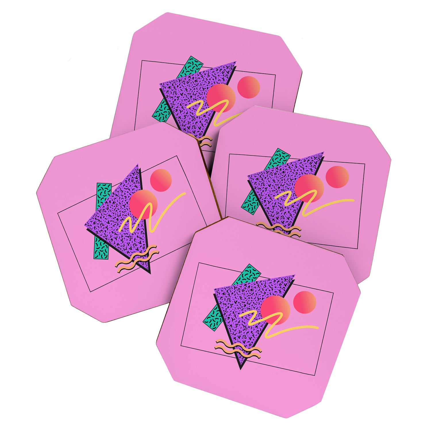 Memphis pattern 124 - 80s / 90s Retro Coaster Gallery Image 1