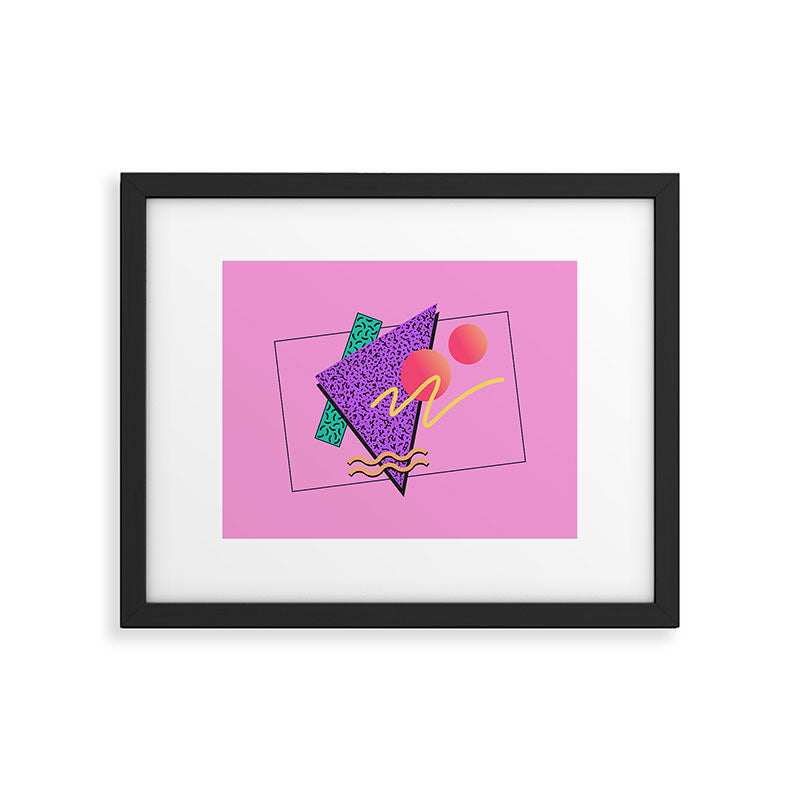 Memphis pattern 124 - 80s / 90s Retro Framed Art Print Gallery Image 5