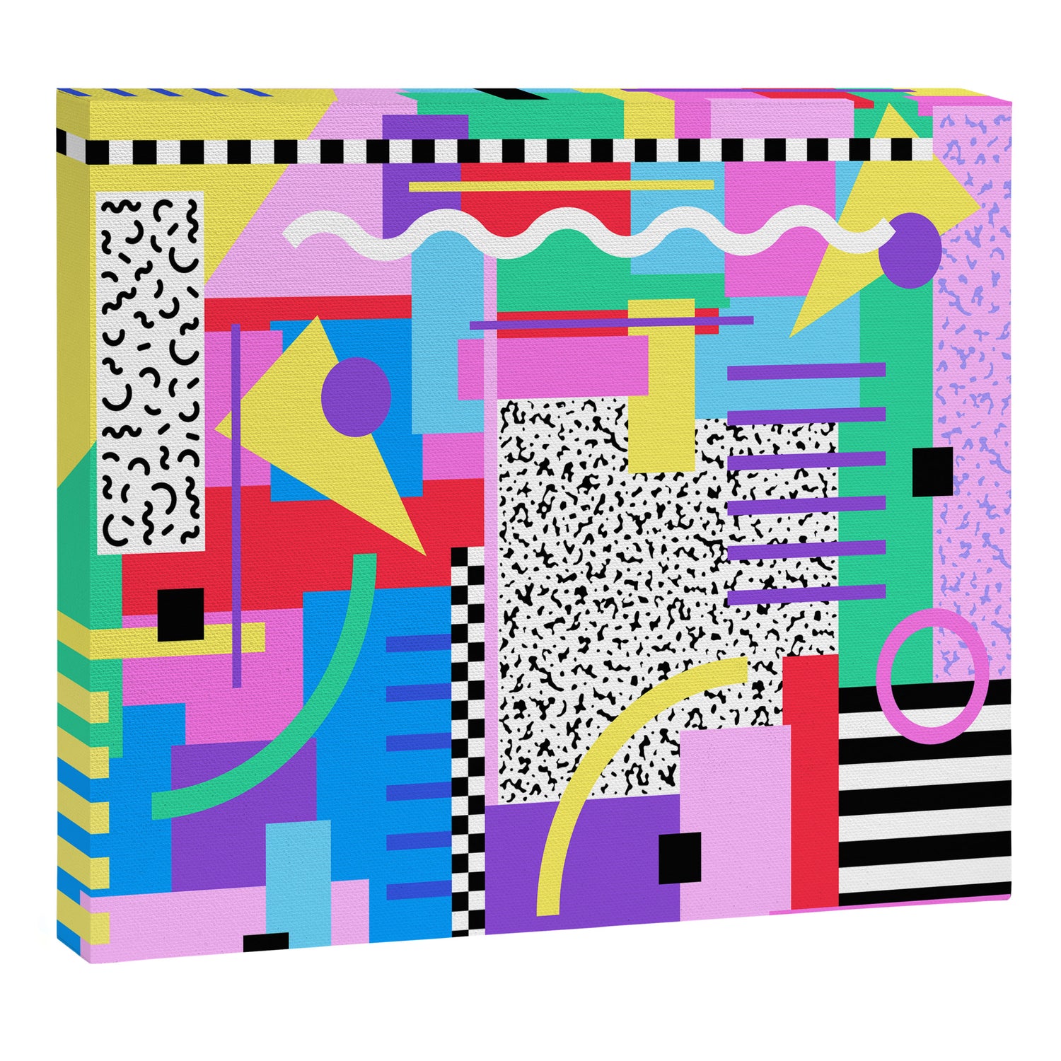 Memphis pattern 131 - 80s / 90s Retro Canvas Print Gallery Image 3