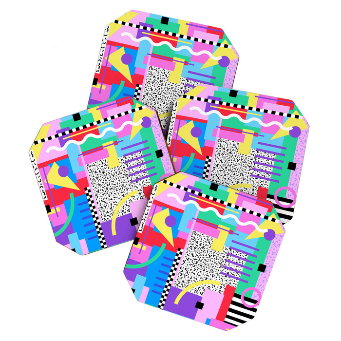 Memphis pattern 131 - 80s / 90s Retro Coaster Gallery Image 1