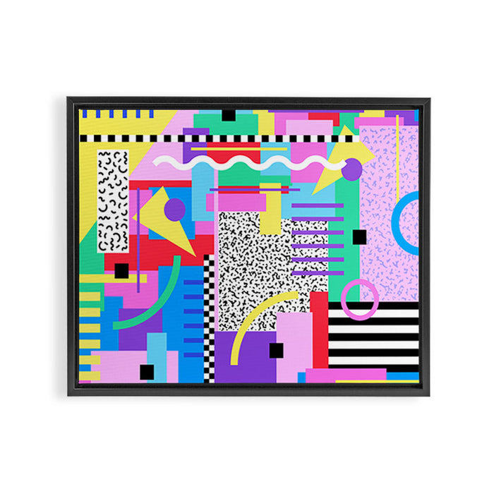 Memphis pattern 131 - 80s / 90s Retro Framed Canvas Print Gallery Image 1