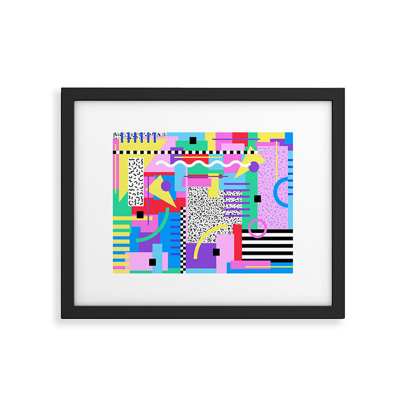 Memphis pattern 131 - 80s / 90s Retro Framed Art Print Gallery Image 4