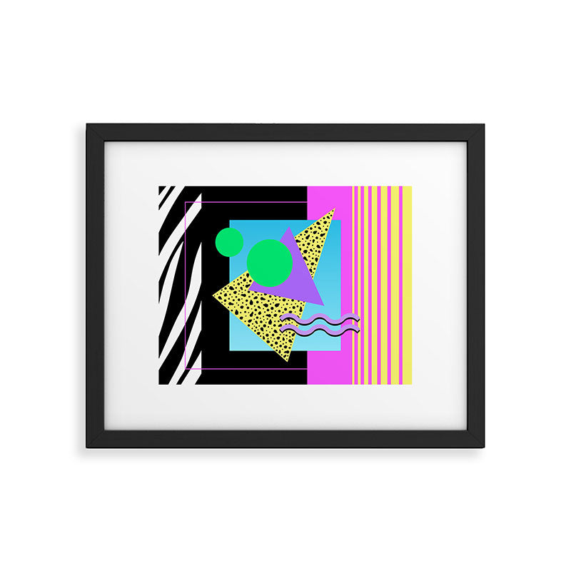 Memphis pattern 132 - 80s / 90s Retro Framed Art Print Gallery Image 5
