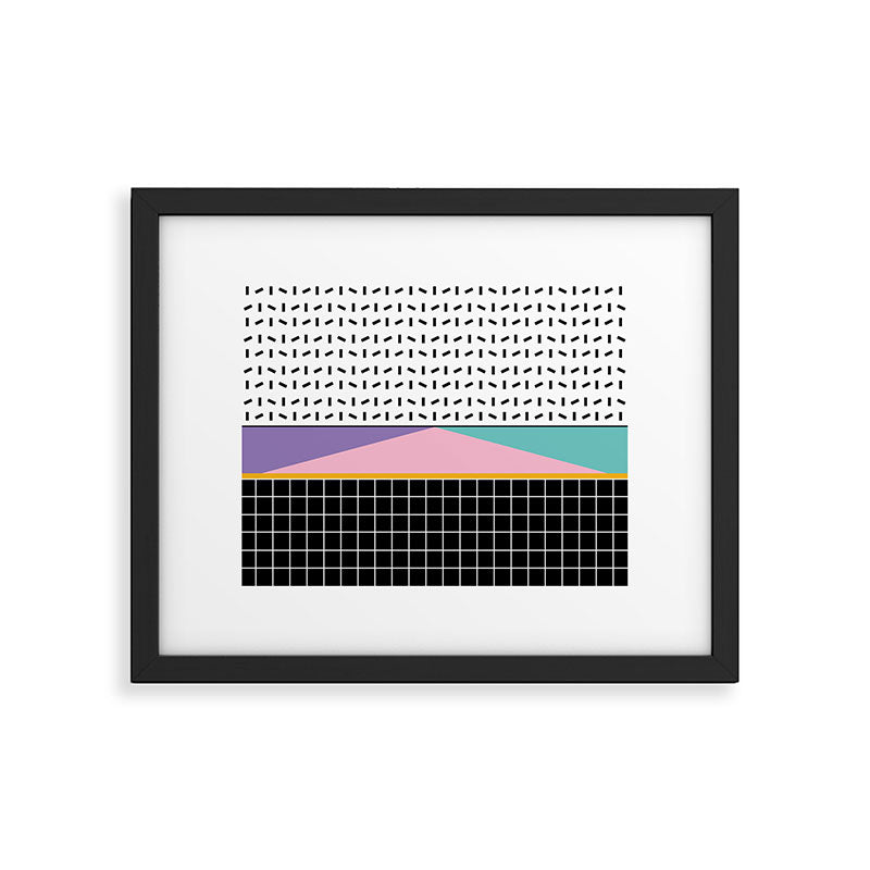 Memphis pattern 133 - 80s / 90s Retro Framed Art Print Gallery Image 5