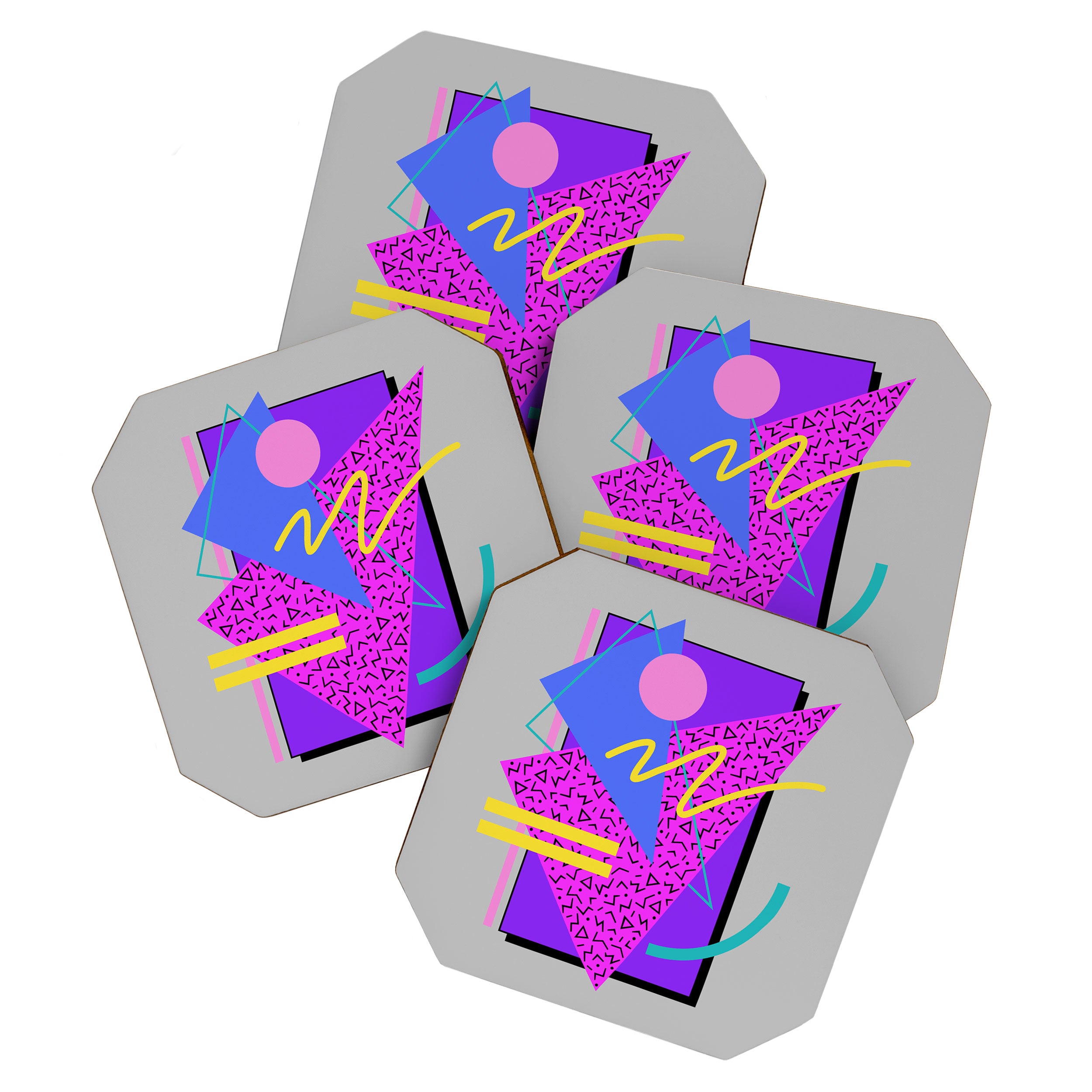 Memphis Pattern 134 - 80s and 90s Retrowave Coaster Gallery Image 1