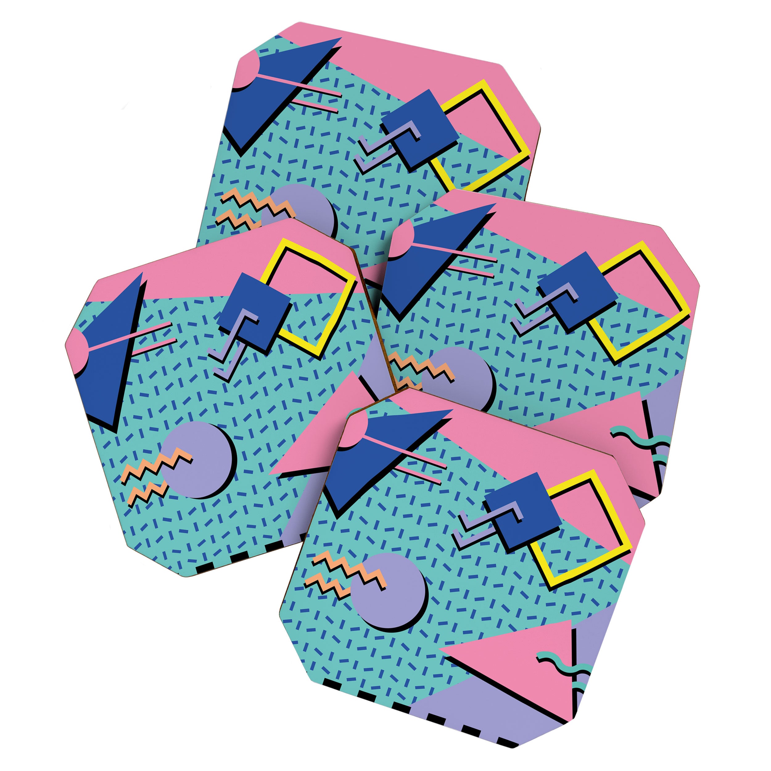 Memphis Pattern 14 - 80s Retro Coaster Gallery Image 1