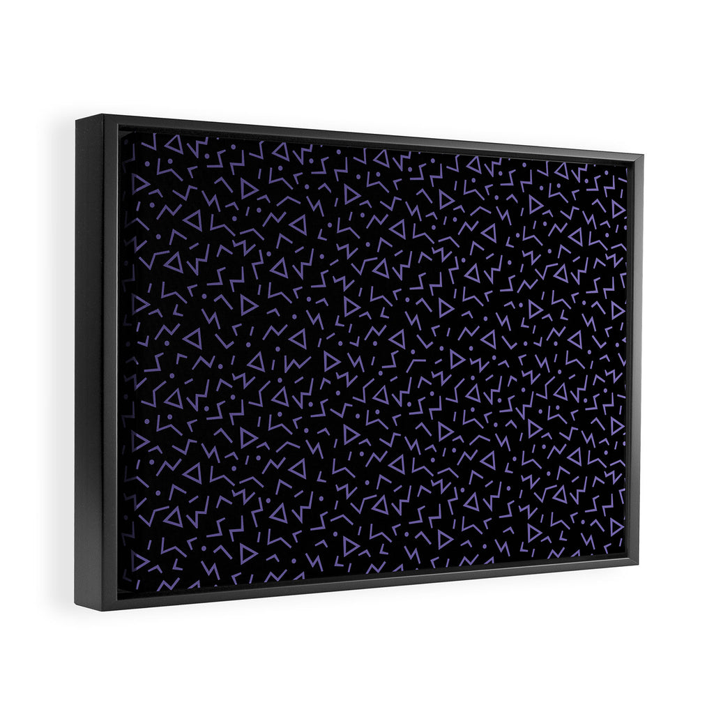 Memphis Pattern 15 - 80s Retro Framed Canvas Print Gallery Image 2