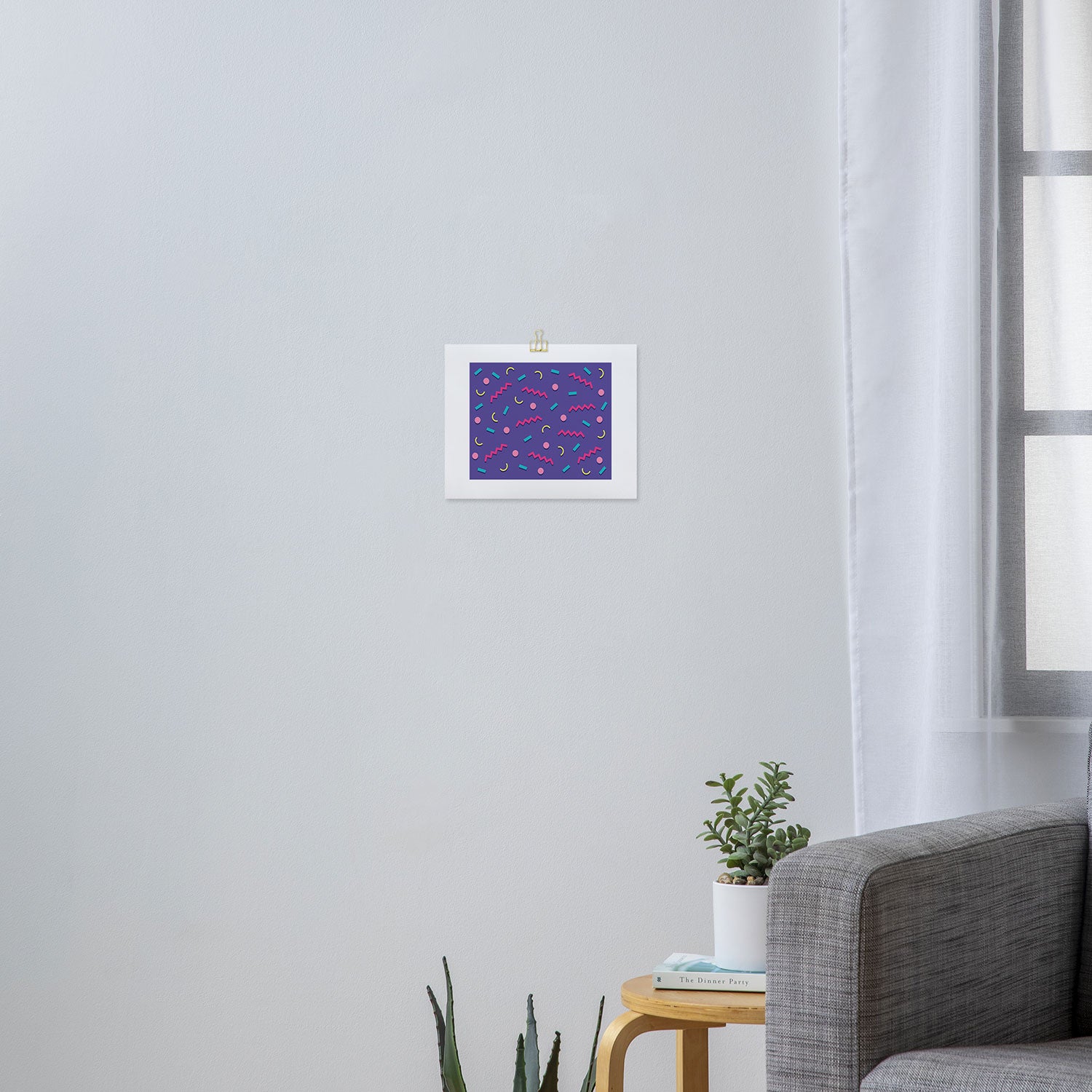 Memphis Pattern 20 - Miami Vice / 80s Retro Art Print Gallery Image 3