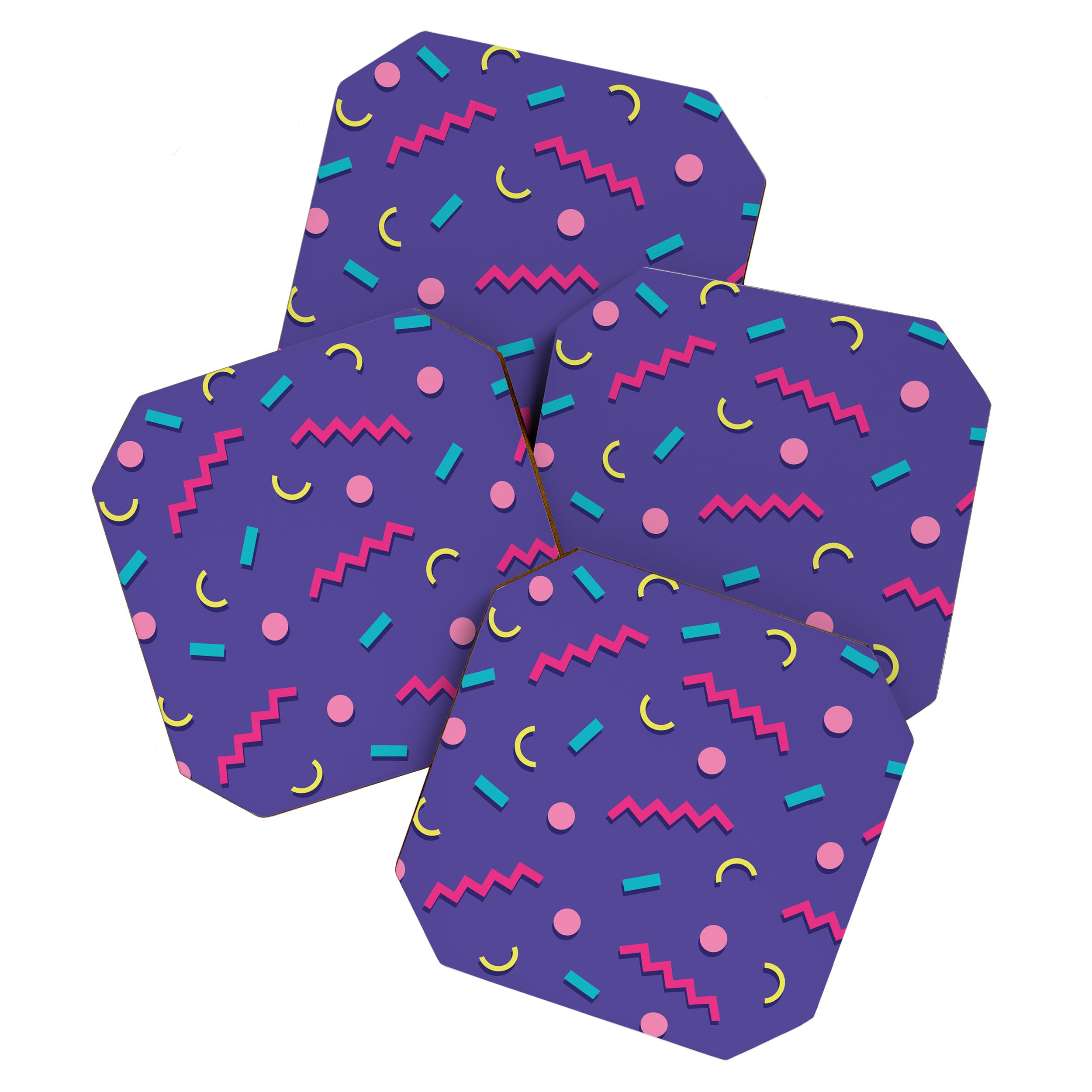 Memphis Pattern 20 - Miami Vice / 80s Retro Coaster Gallery Image 1