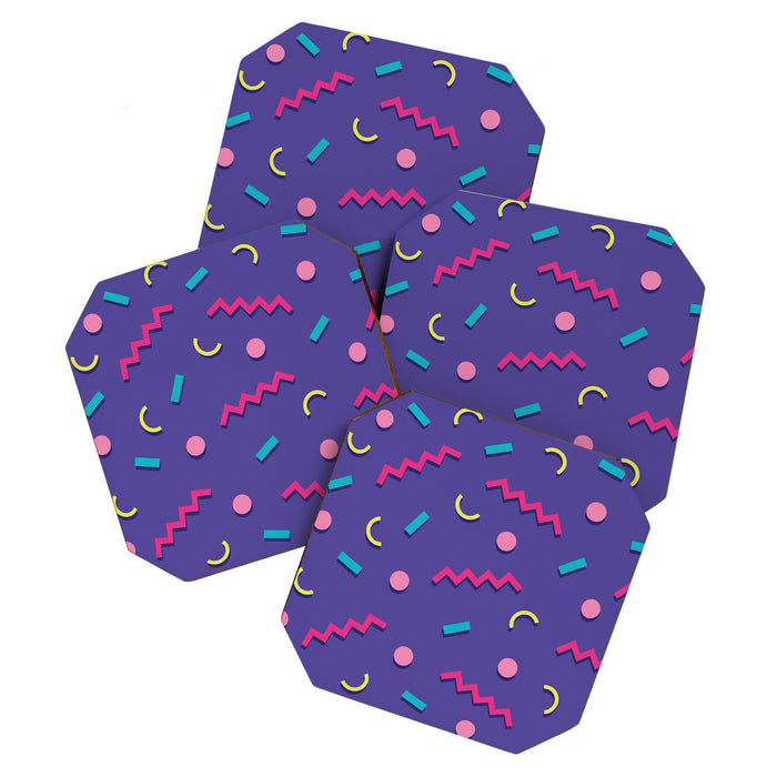Memphis Pattern 20 - Miami Vice / 80s Retro Coaster Gallery Image 1