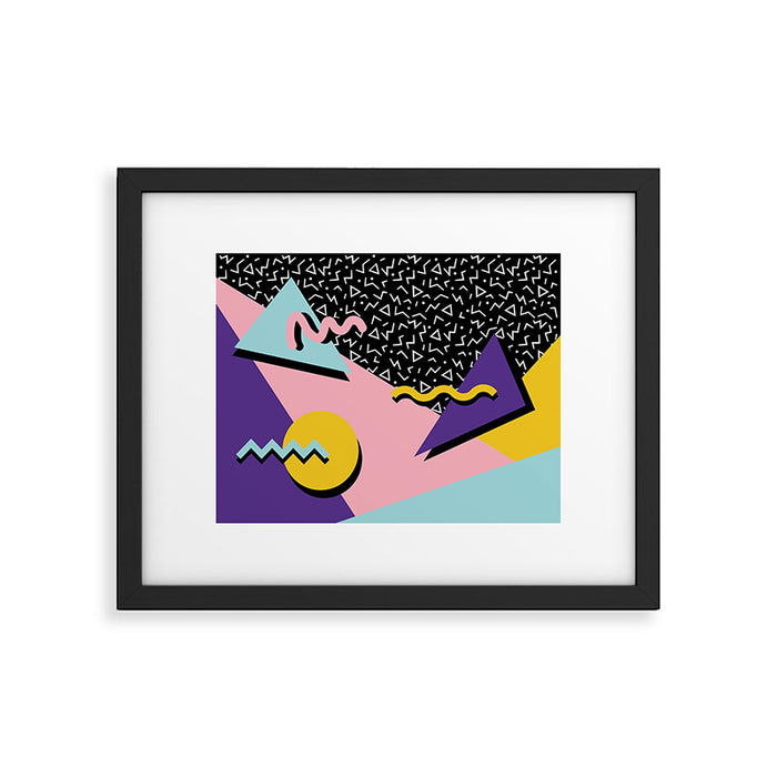 Memphis Pattern 23 - 80s Retro - Pastel Colors Framed Art Print Gallery Image 1