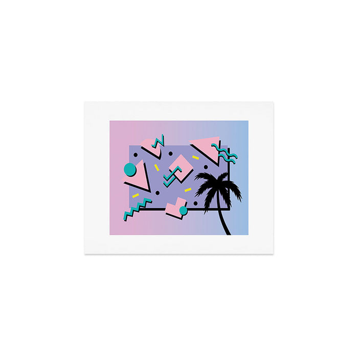 Memphis Pattern 25 - Miami Vice / 80s Retro / Palm Tree Art Print Gallery Image 1