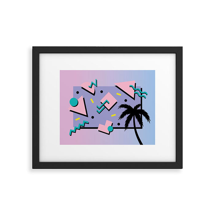 Memphis Pattern 25 - Miami Vice / 80s Retro / Palm Tree Framed Art Print Gallery Image 1