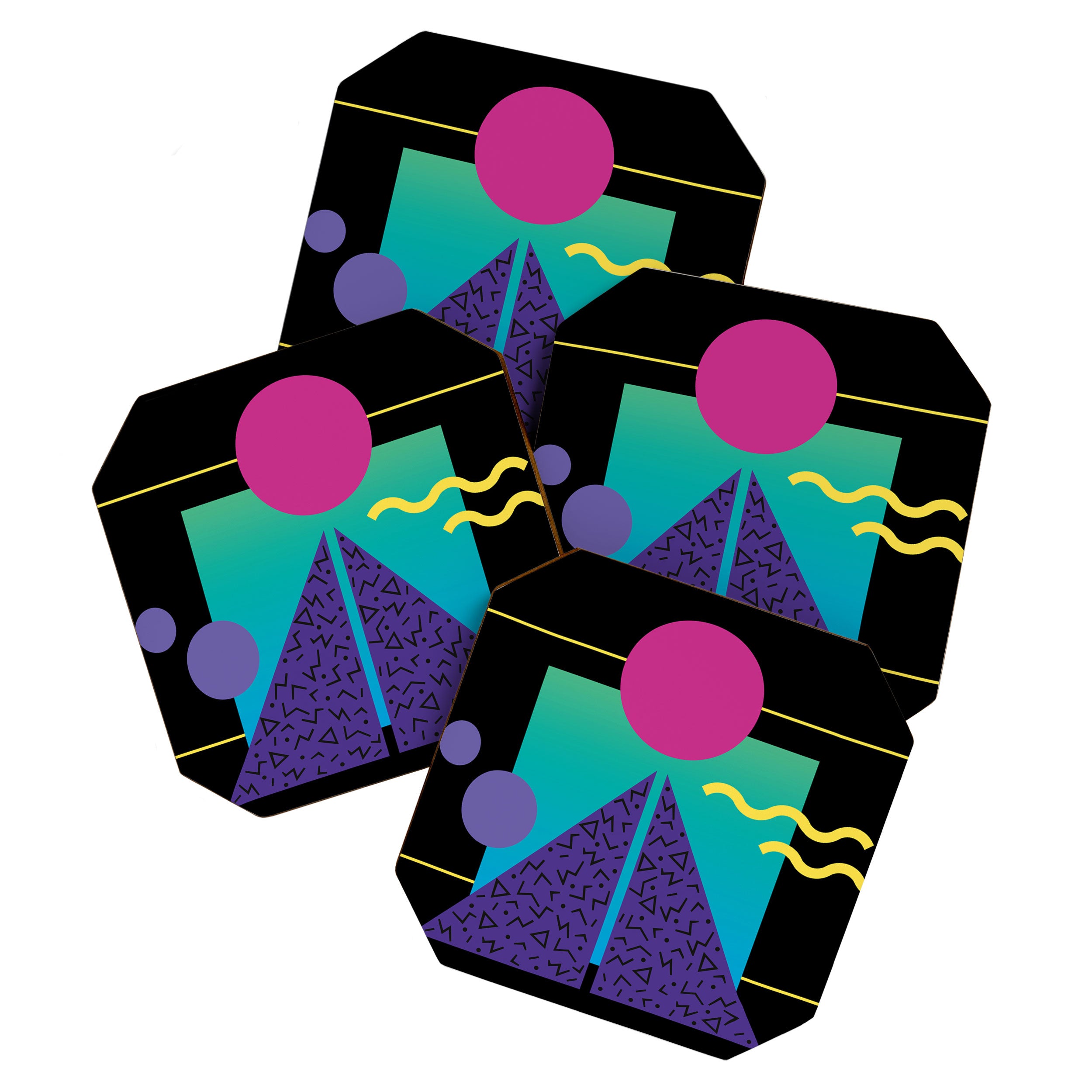 Memphis Pattern 37 / 80s - 90s Retro Coaster Gallery Image 1