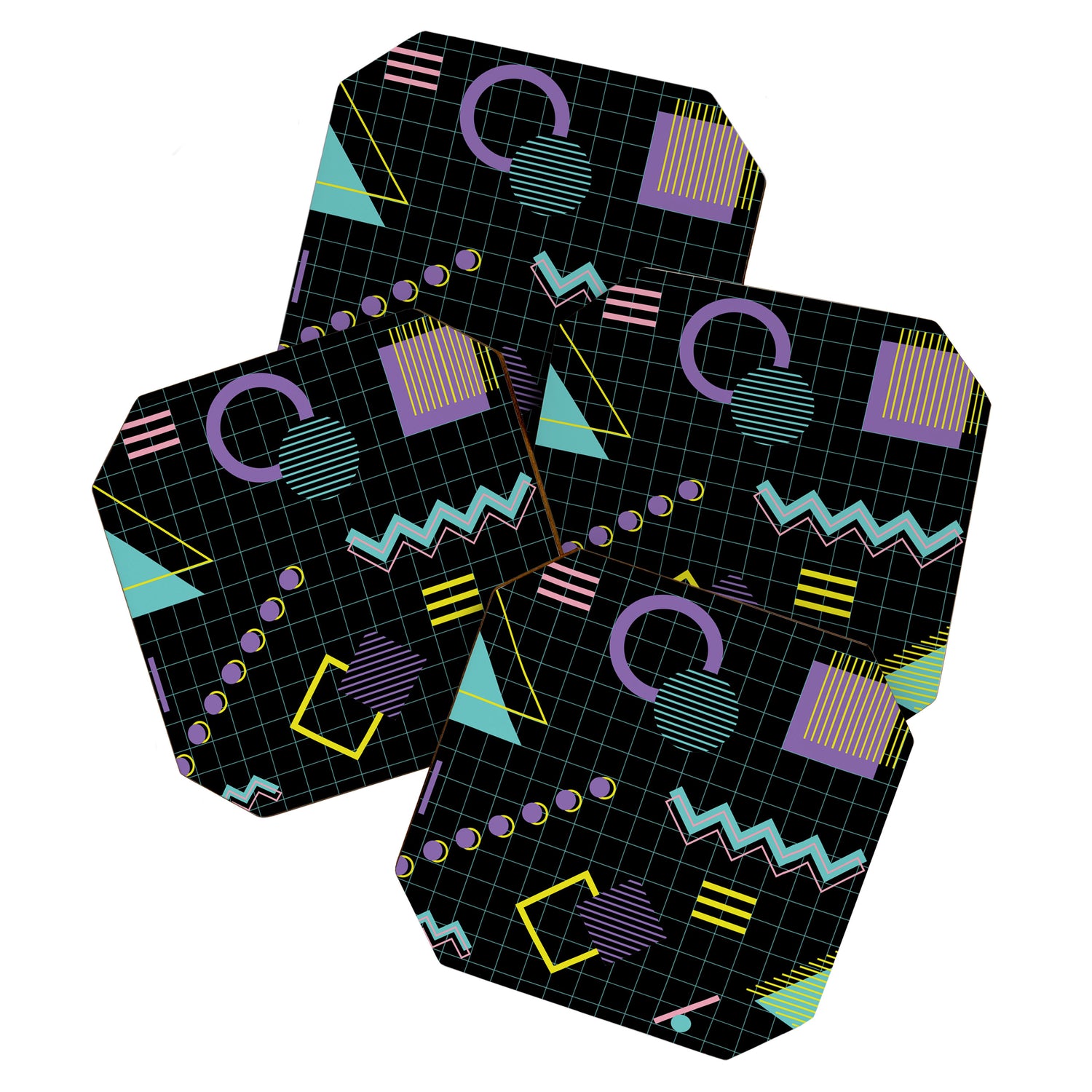 Memphis Pattern 4 - 80s Retro Coaster Gallery Image 1