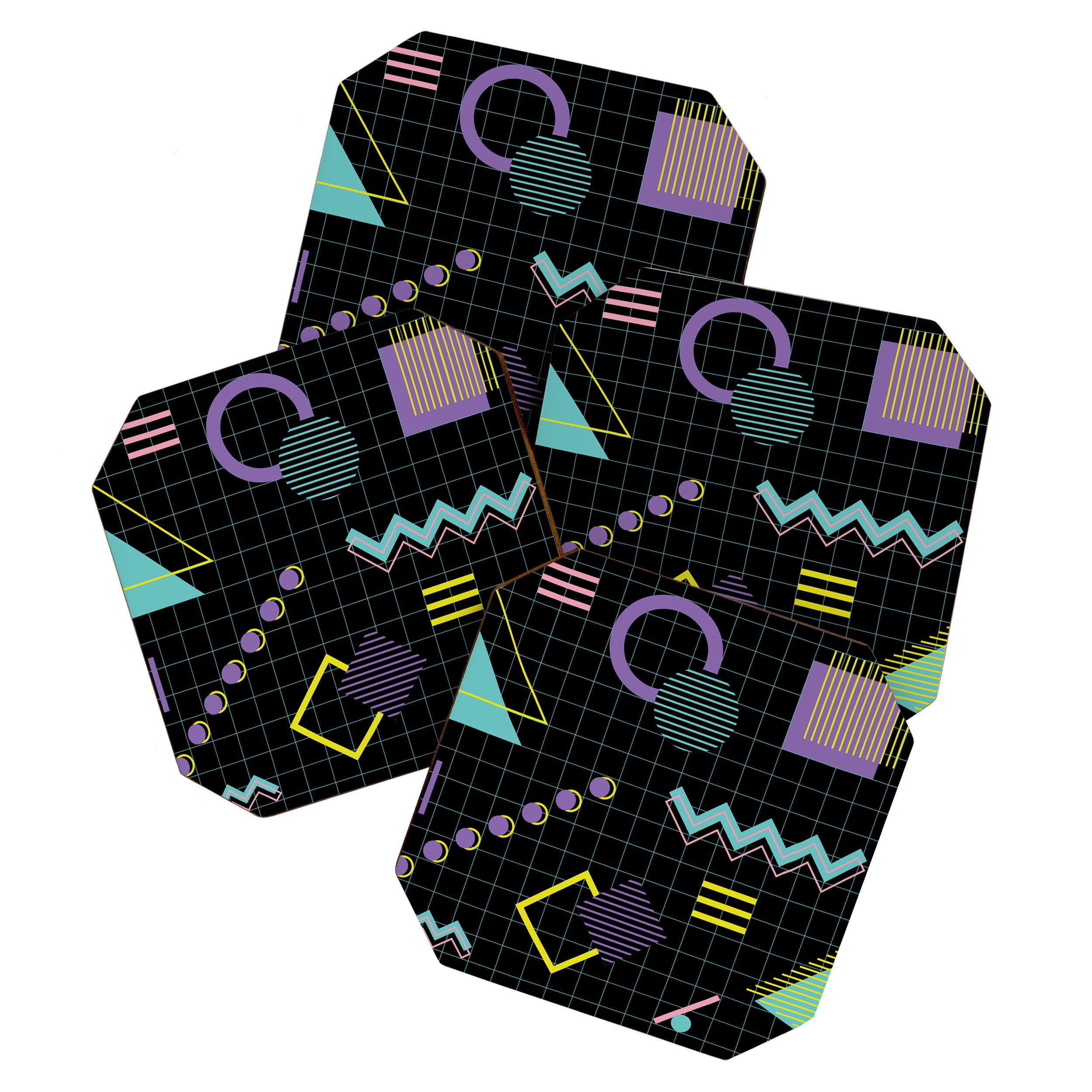 Memphis Pattern 4 - 80s Retro Coaster Gallery Image 1
