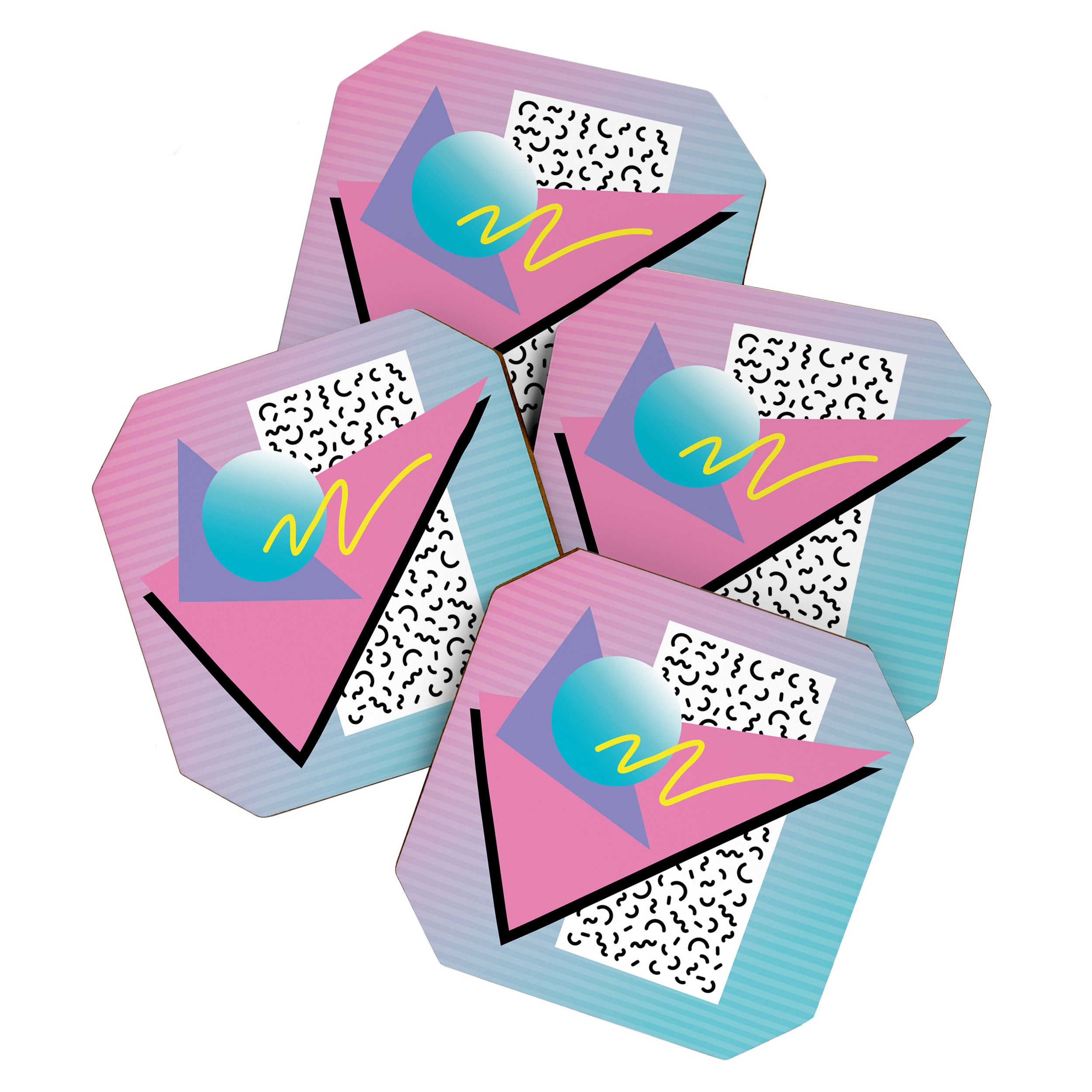 Memphis pattern 41 - 80s / 90s Retro Coaster Gallery Image 1