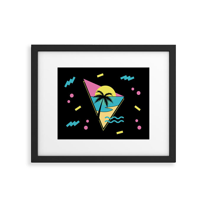 Memphis pattern 42 - 80s / 90s Retro / palm tree / summer Framed Art Print Gallery Image 1