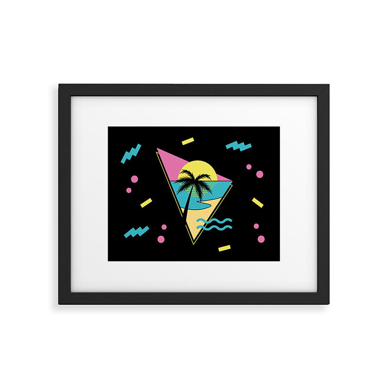 Memphis pattern 42 - 80s / 90s Retro / palm tree / summer Framed Art Print Gallery Image 5