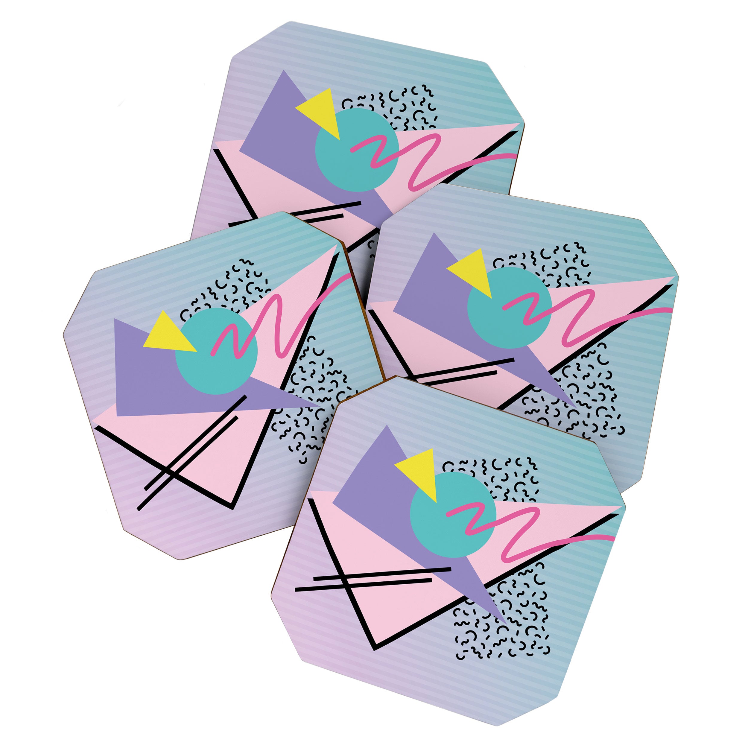 Memphis pattern 44 - 80s / 90s Retro Coaster Gallery Image 1