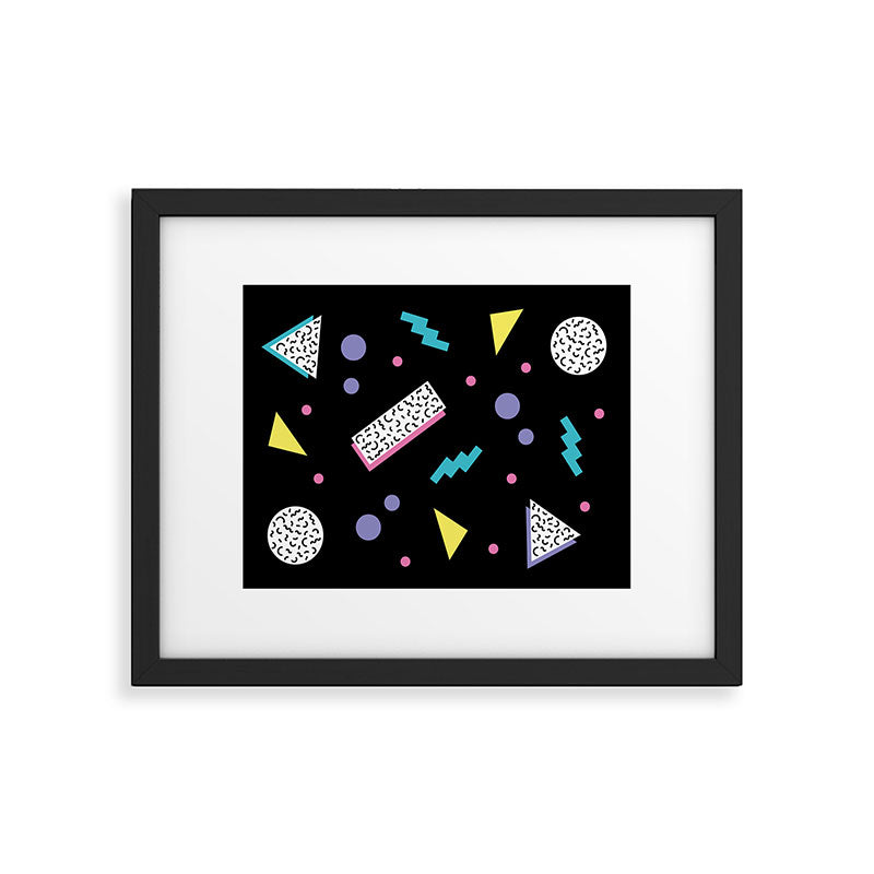 Memphis pattern 45 - 80s / 90s Retro Framed Art Print Gallery Image 5