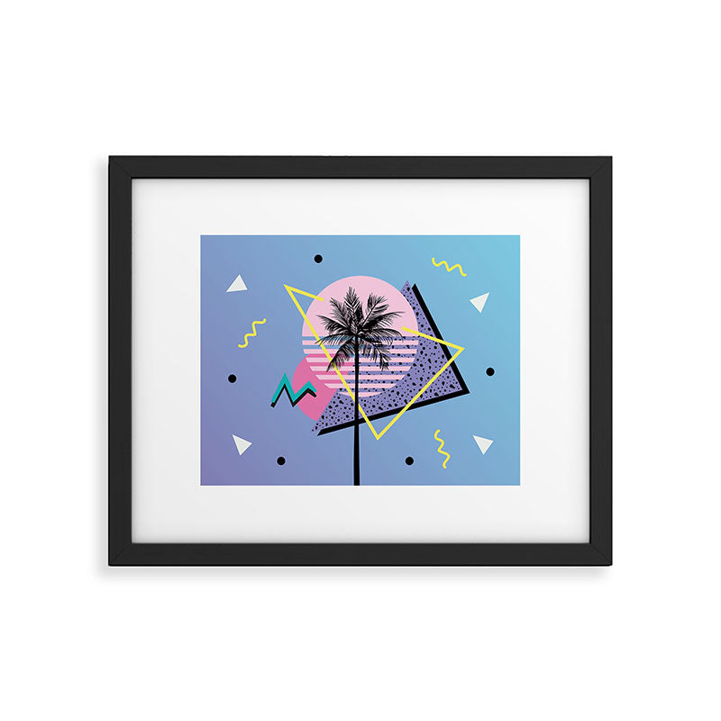 Memphis pattern 46 - 80s / 90s Retro / Palm Tree Framed Art Print Gallery Image 5