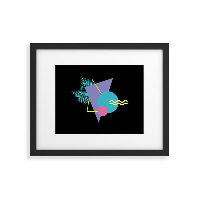 Memphis pattern 48 - 80s / 90s Retro / Palm Tree Framed Art Print Gallery Image 1