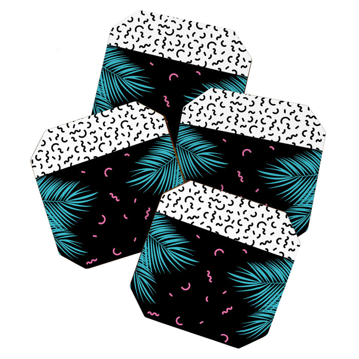 Memphis pattern 52 - 80s / 90s Retro / Palm Tree Coaster Gallery Image 1