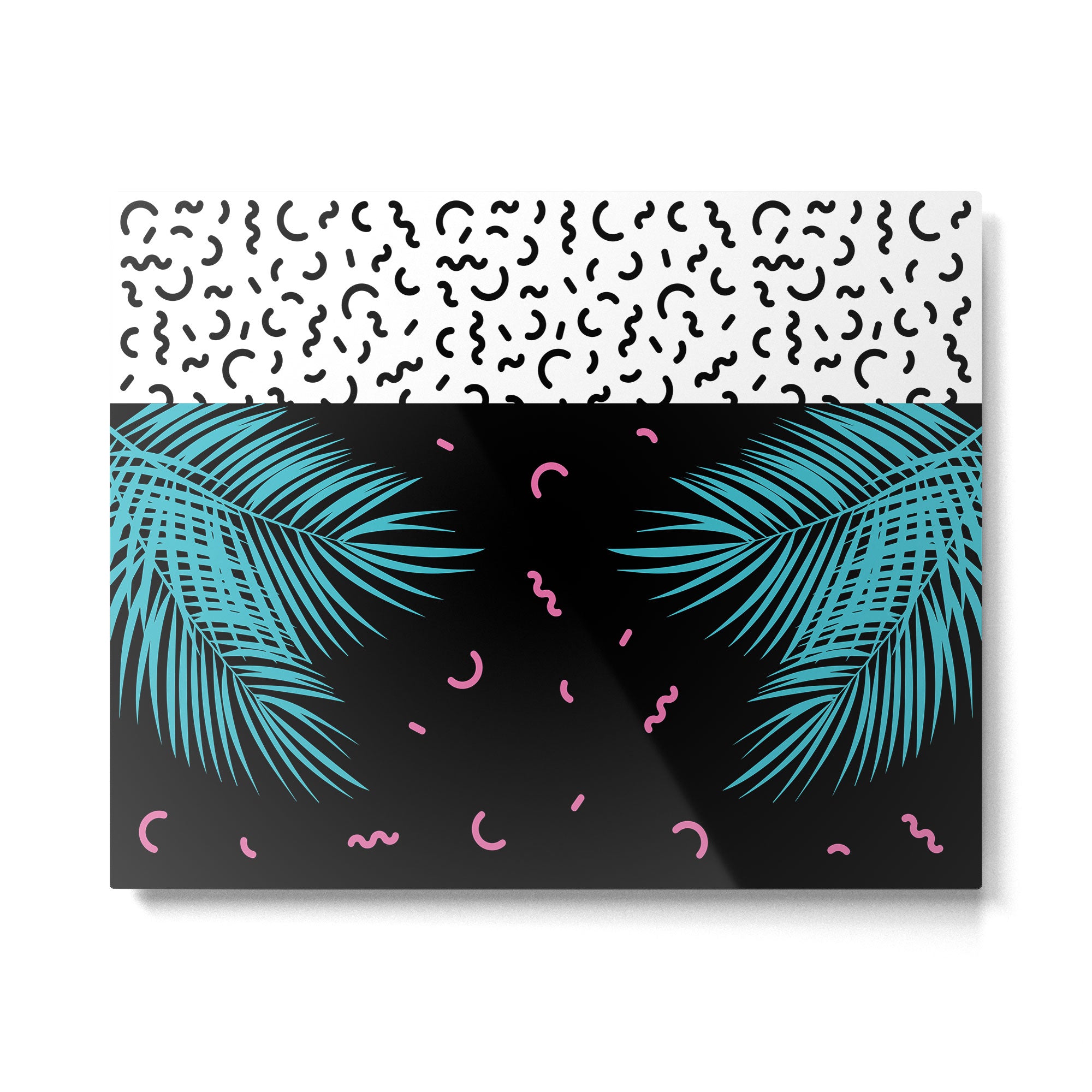 Memphis pattern 52 - 80s / 90s Retro / Palm Tree Metal Print Gallery Image 4