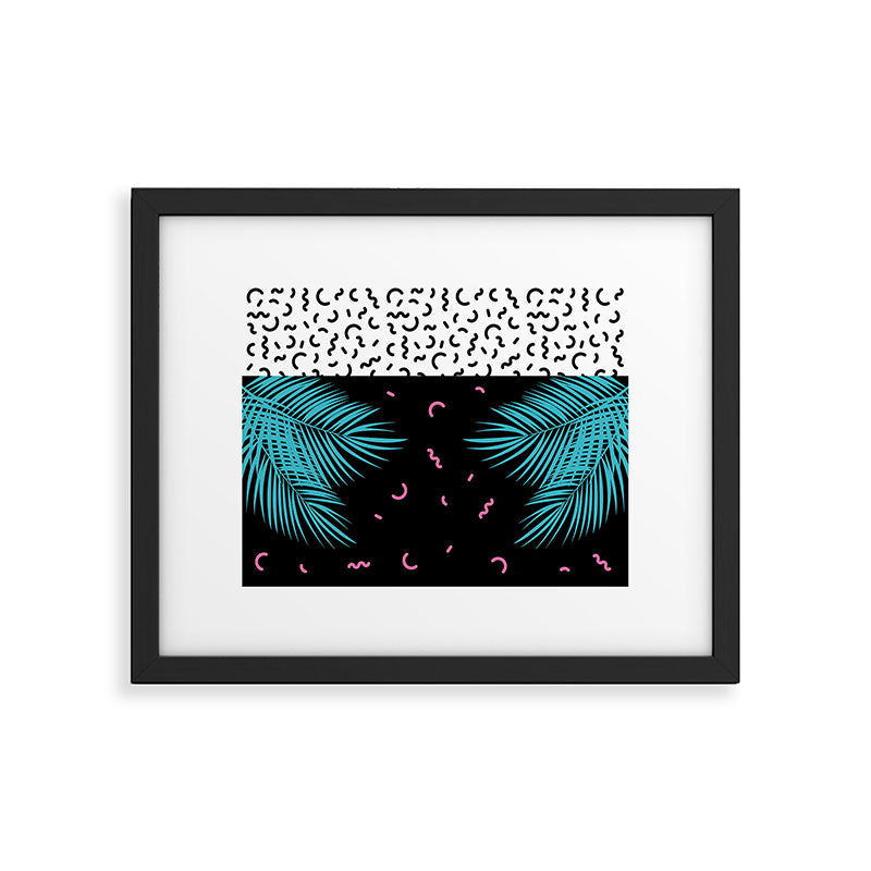 Memphis pattern 52 - 80s / 90s Retro / Palm Tree Framed Art Print Gallery Image 5