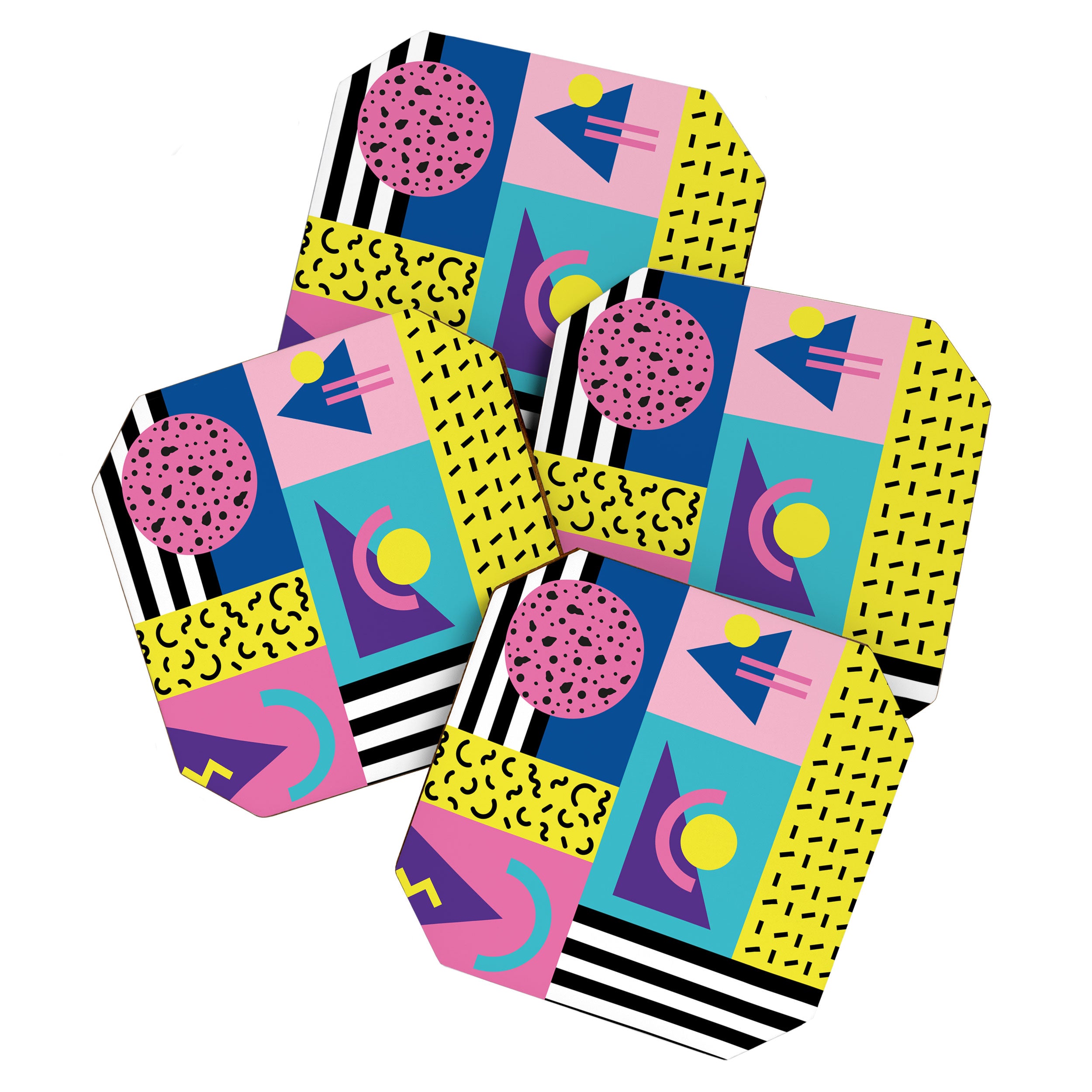 Memphis pattern 53 - 80s / 90s Retro Coaster Gallery Image 1