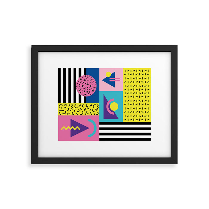 Memphis pattern 53 - 80s / 90s Retro Framed Art Print Gallery Image 1